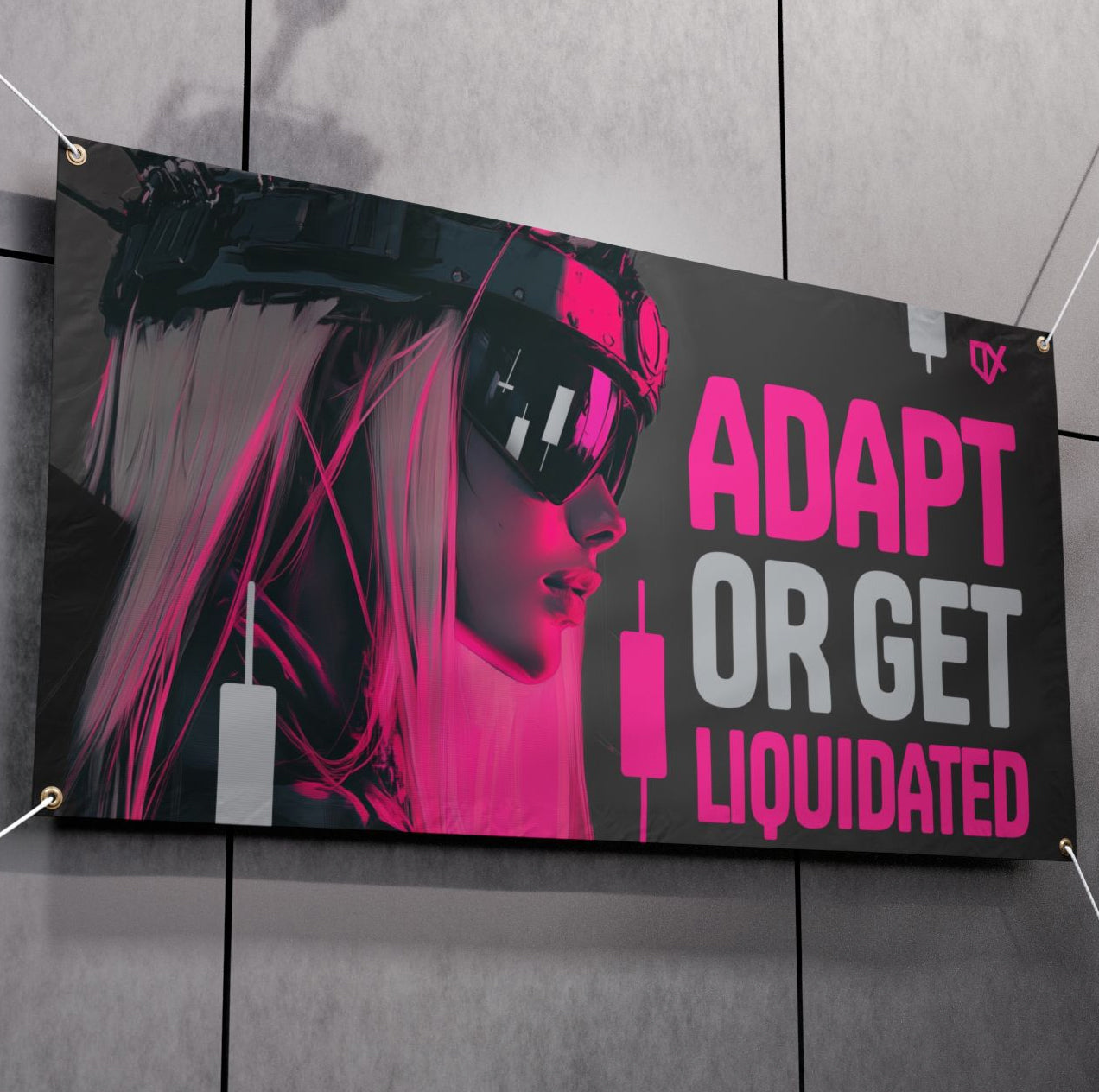 ADAPT OR GET LIQUIDATED XL DECOR BANNER 50/50