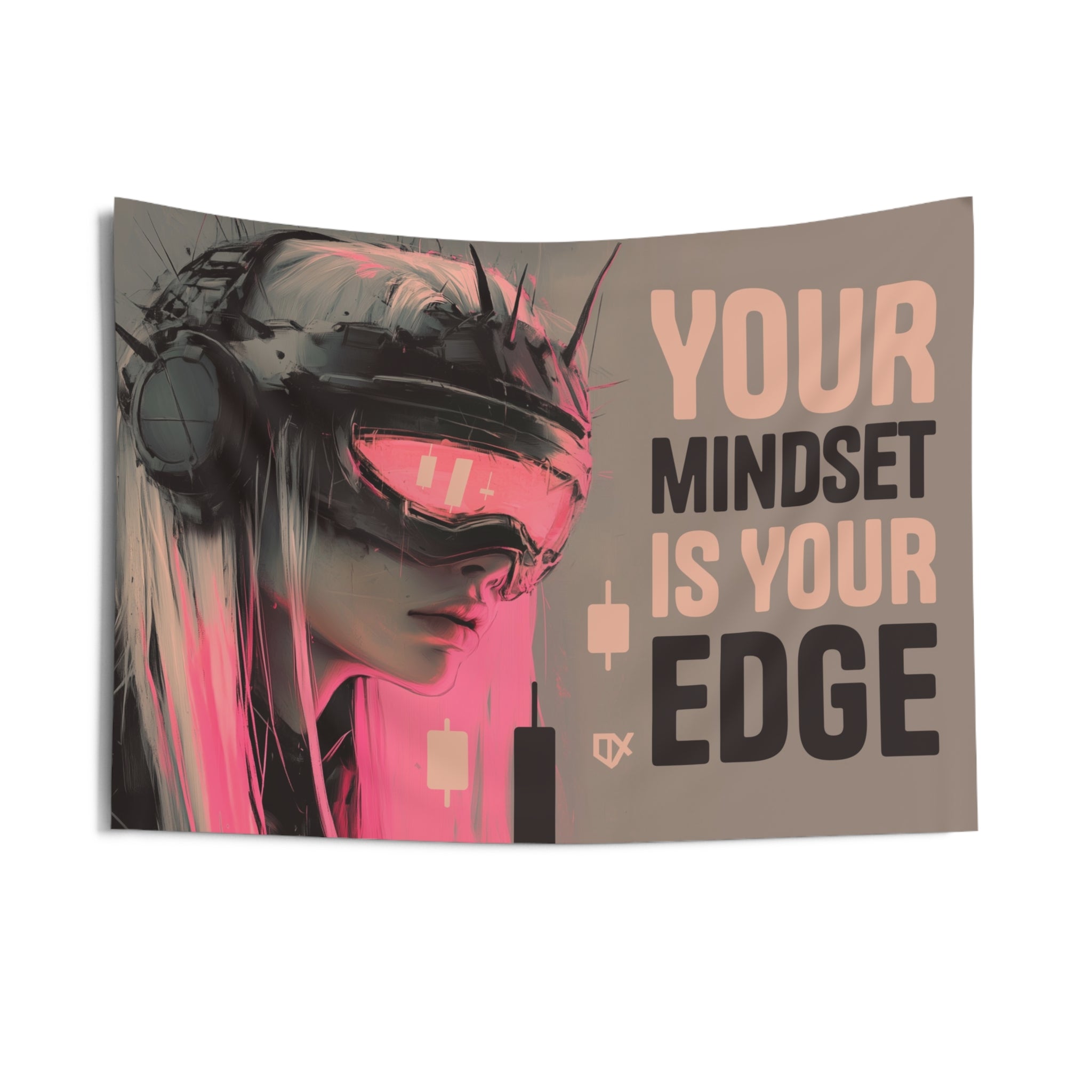 YOUR MINDSET IS YOUR EDGE FLAG TAPESTRY 100/100