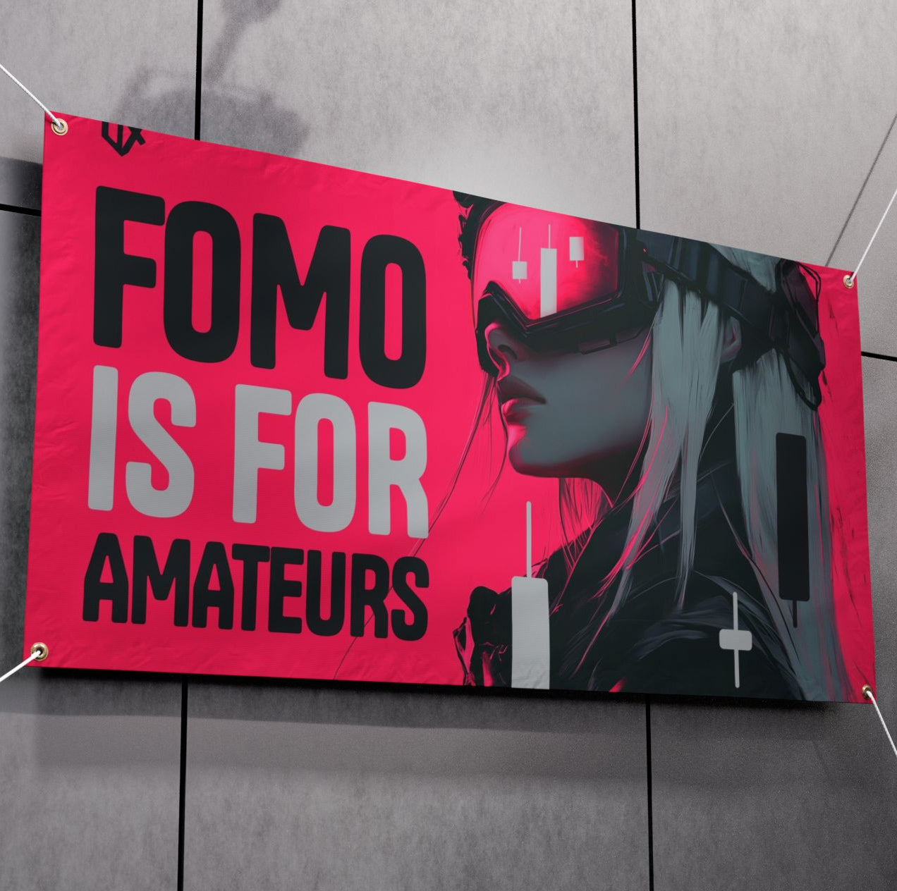FOMO IS FOR AMATEURS XL DECOR BANNER 50/50