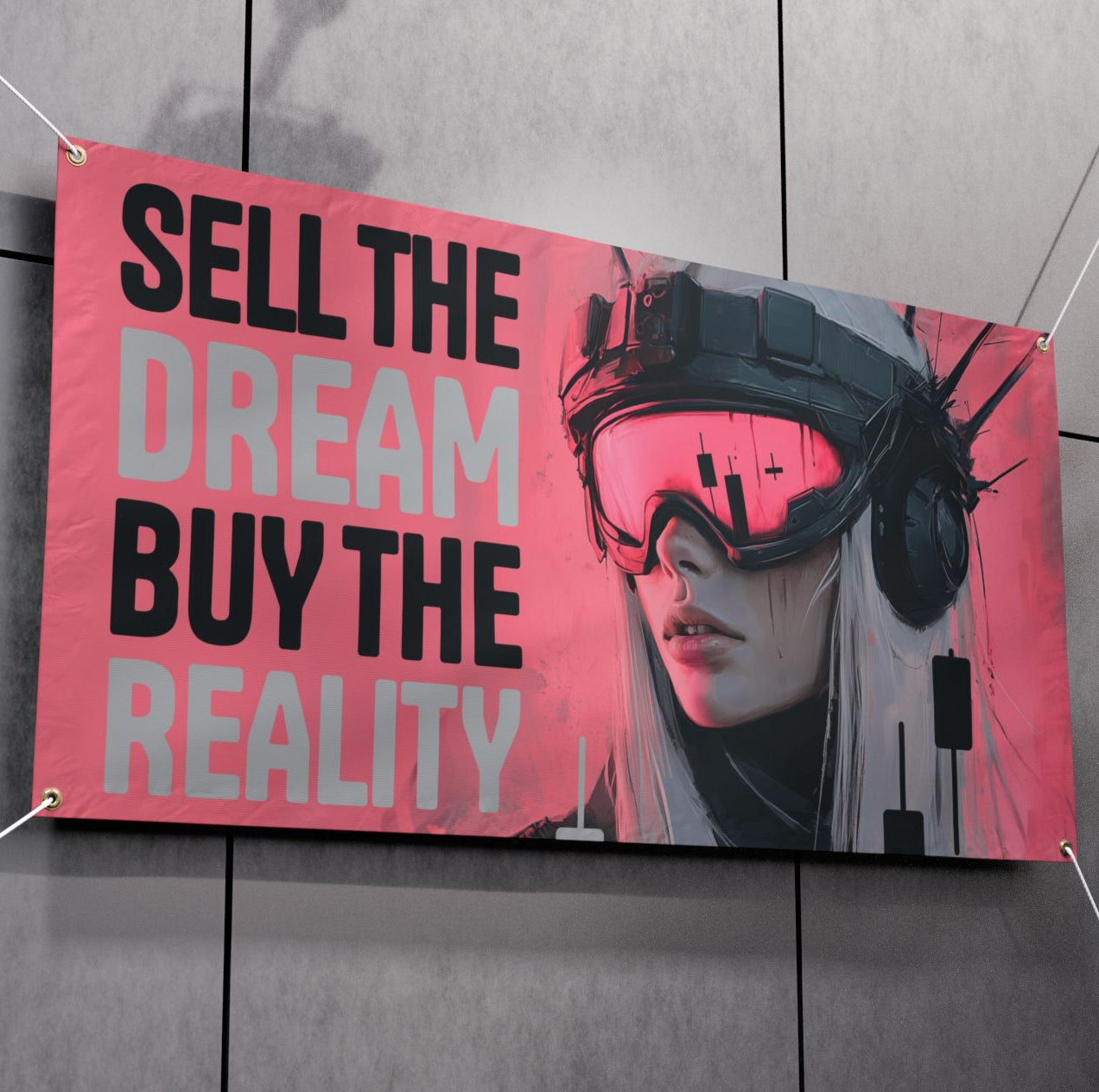 SELL THE DREAM BUY THE REALITY XL DECOR BANNER 50/50