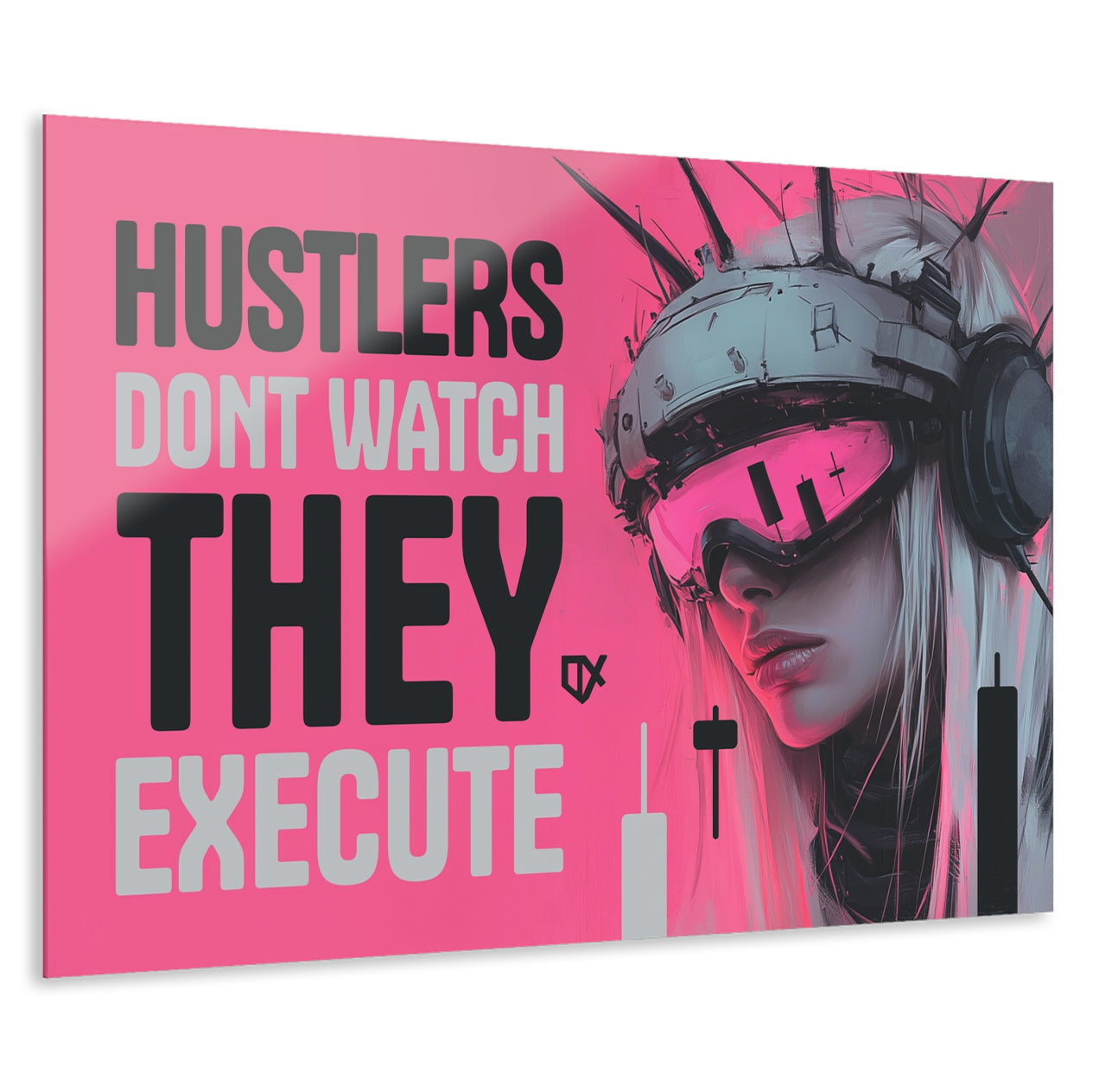 HUSTLERS DONT WATCH THEY EXECUTE ACRYLIC WALL ART 100/100