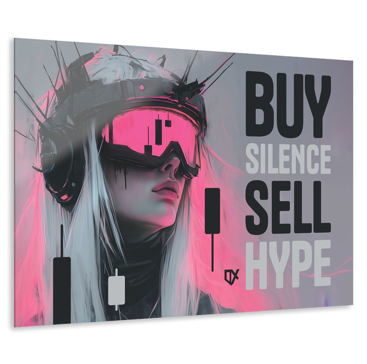 BUY SILENCE SELL HYPE ACRYLIC WALL ART 100/100