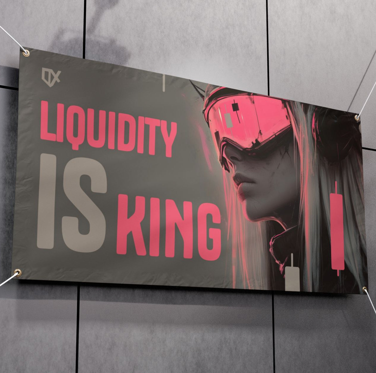 LIQUIDITY IS KING XL DECOR BANNER 50/50
