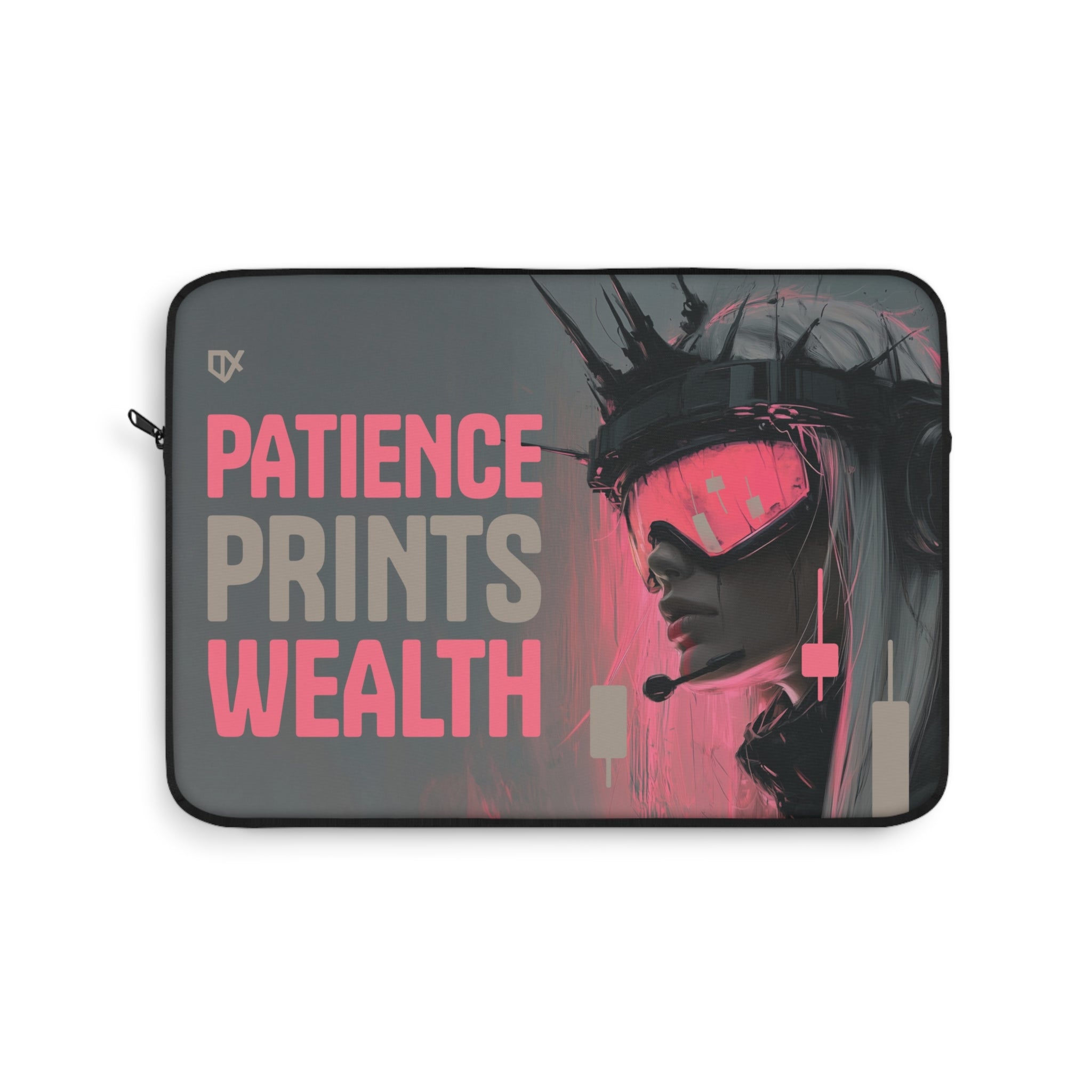 PATIENCE PRINTS WEALTH LAPTOP TRAVEL CASE SLEEVE 100/100