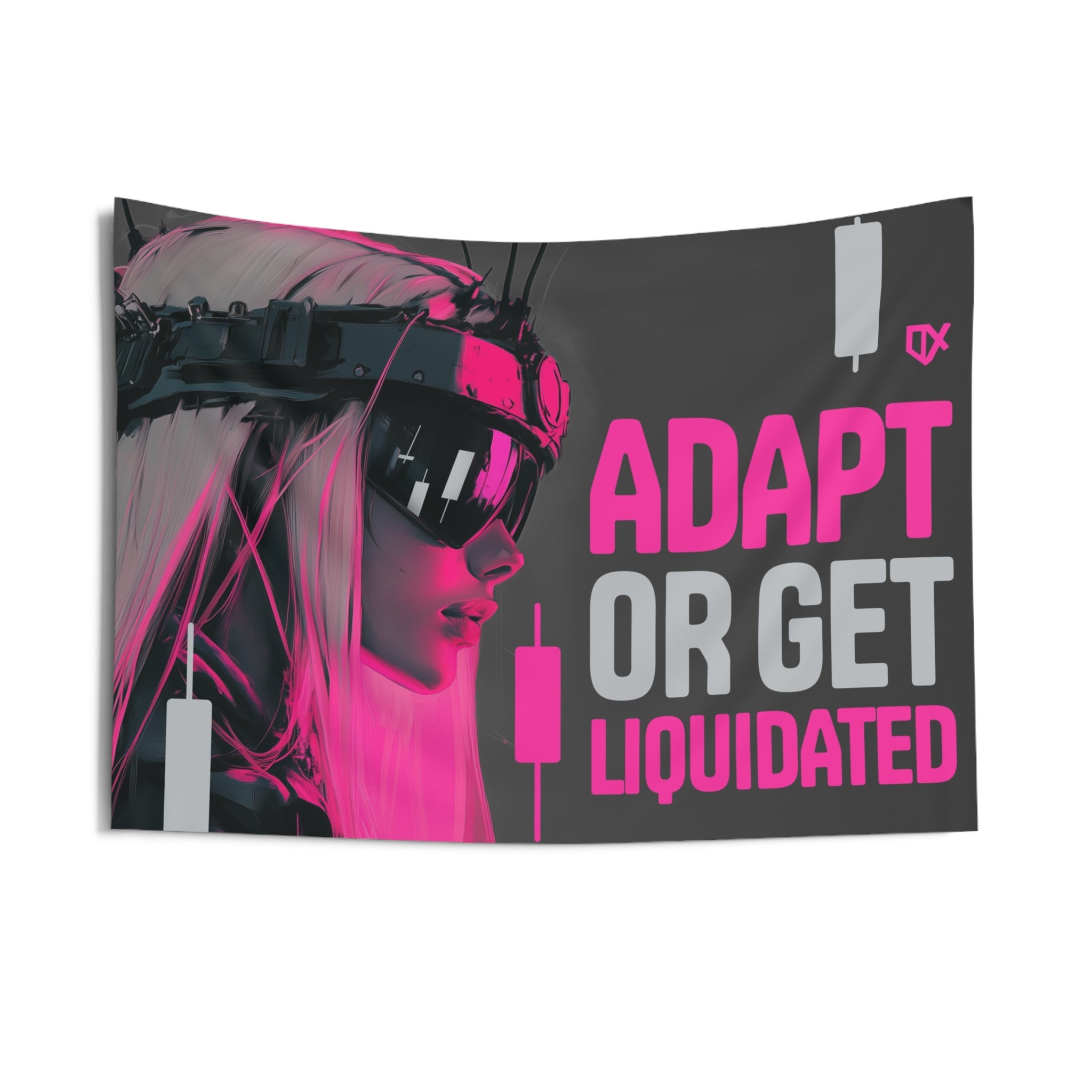 ADAPT OR GET LIQUIDATED FLAG TAPESTRY 100/100