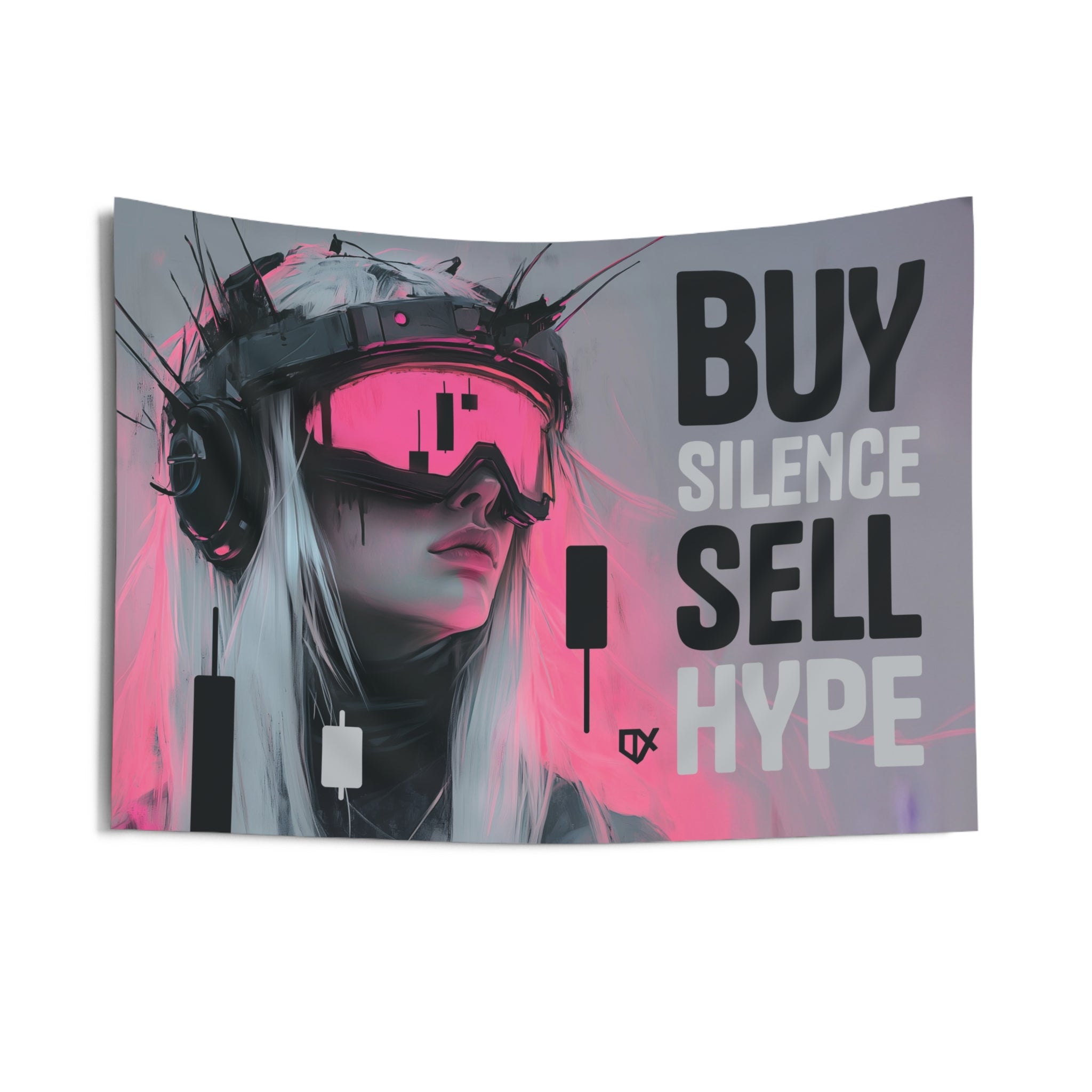 BUY SILENCE SELL HYPE FLAG TAPESTRY 100/100