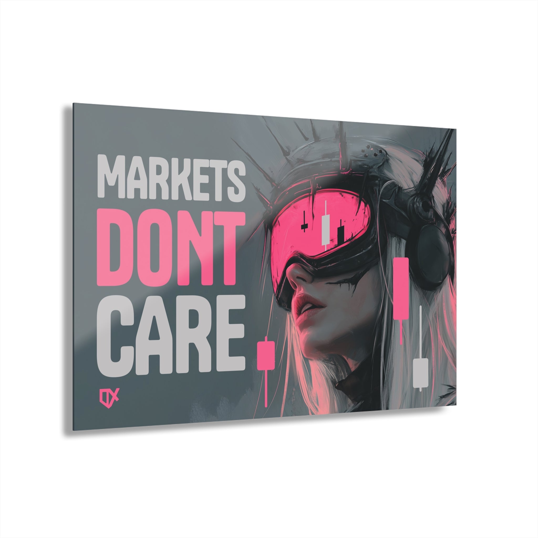 MARKETS DONT CARE ACRYLIC WALL ART 100/100