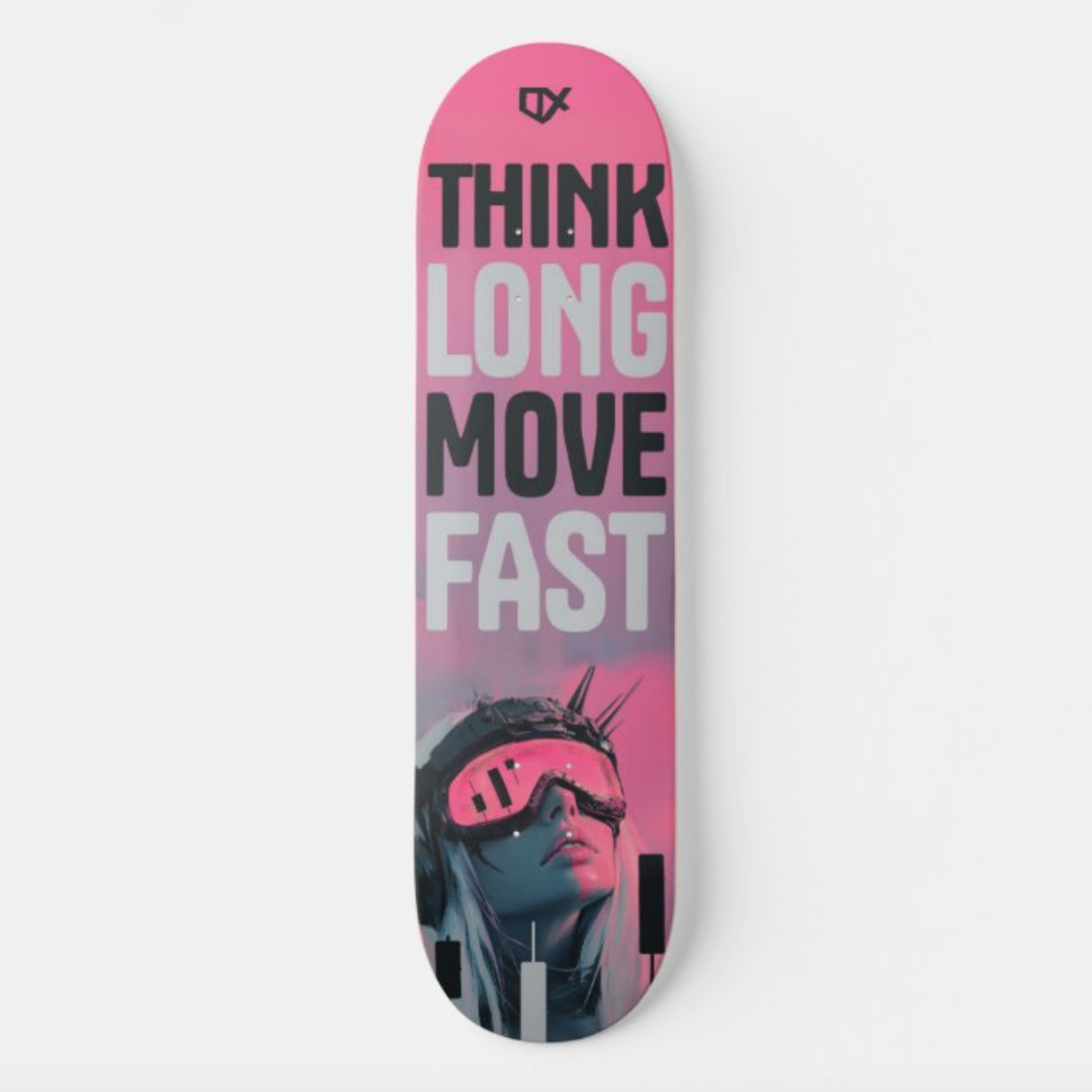 THINK LONG MOVE FAST SKATEBOARD WALL ART 100/100
