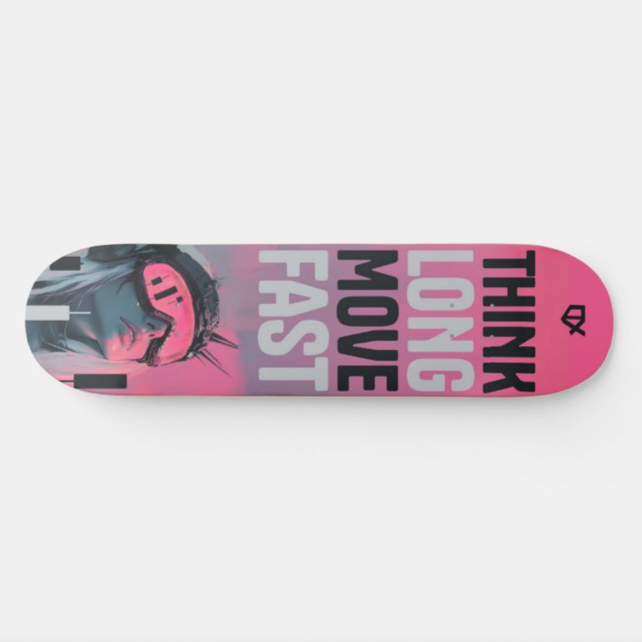 THINK LONG MOVE FAST SKATEBOARD WALL ART 100/100