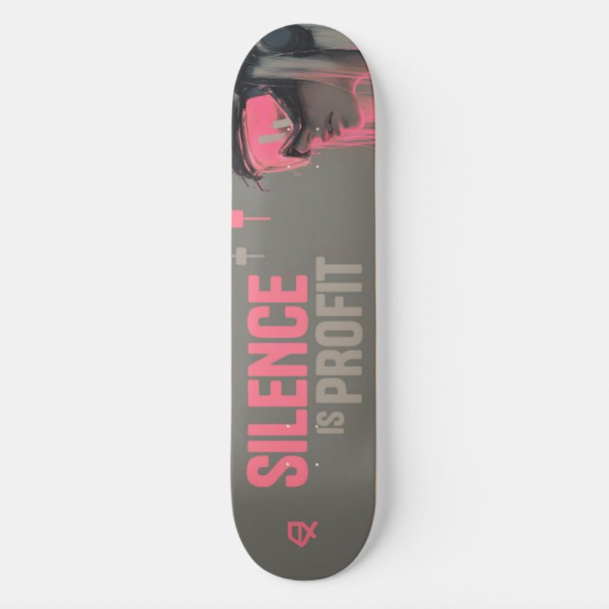 SILENCE IS PROFIT SKATEBOARD WALL ART 100/100