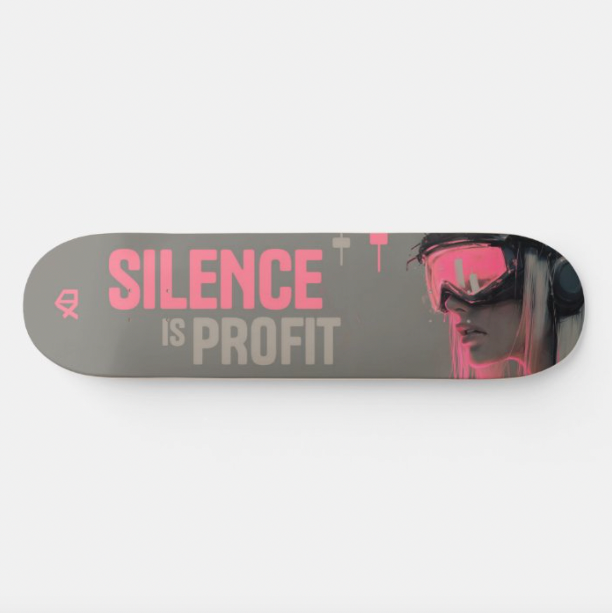 SILENCE IS PROFIT SKATEBOARD WALL ART 100/100