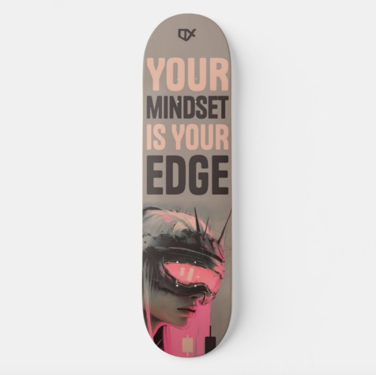 YOUR MINDSET IS YOUR EDGE SKATEBOARD WALL ART 100/100