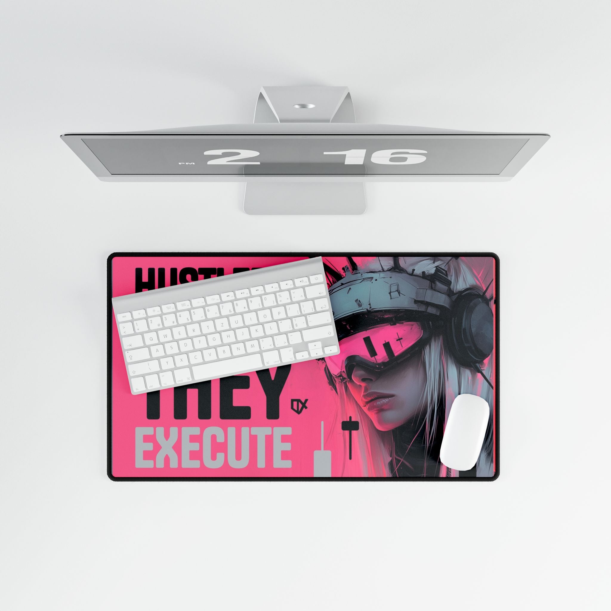 HUSTLERS DONT WATCH THEY EXECUTE LUXURY DESK MAT PRINT 100/100