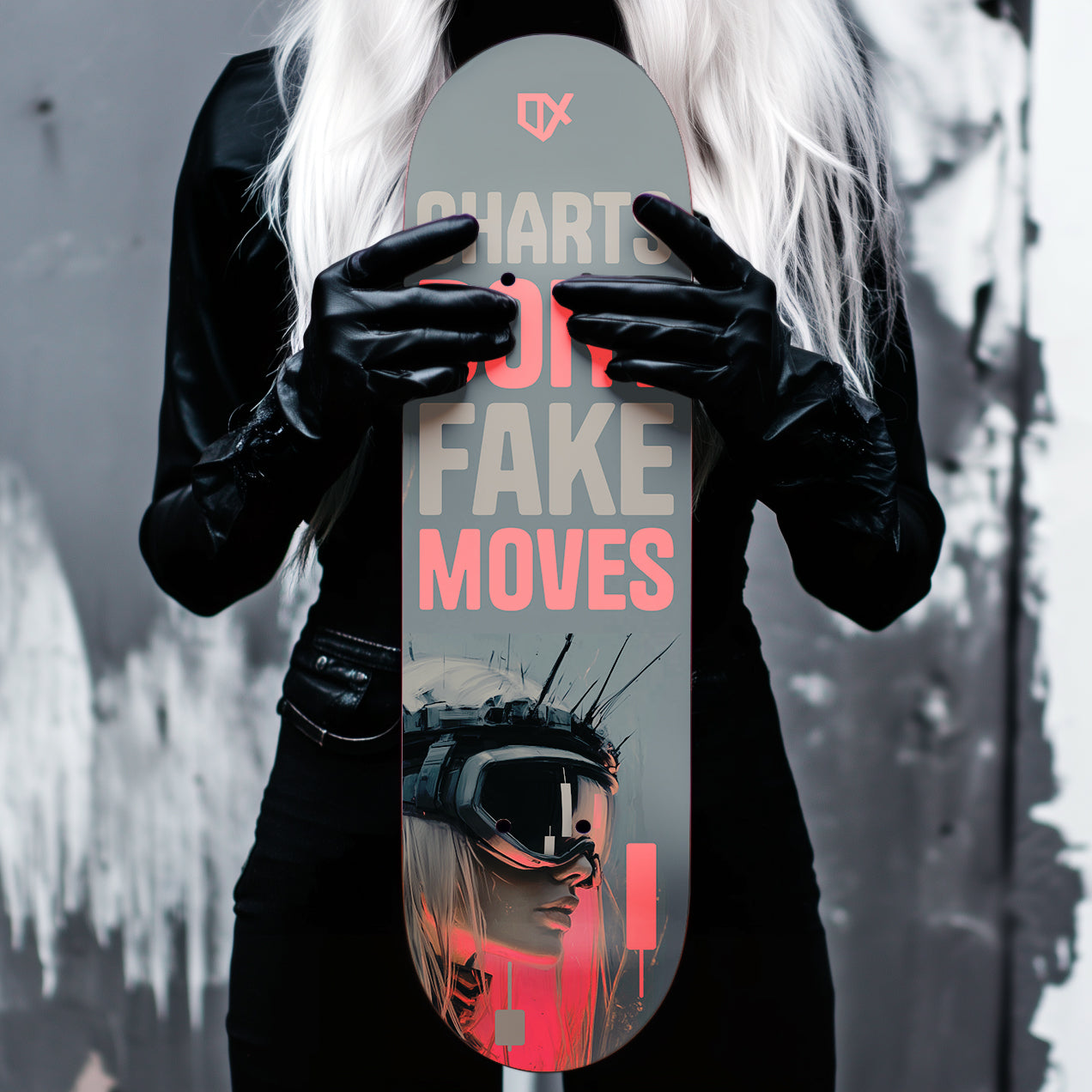 CHARTS DONT FAKE MOVES SKATEBOARD WALL ART 100/100