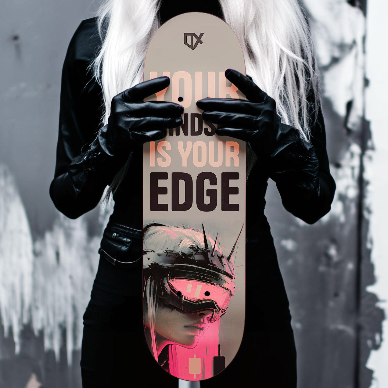 YOUR MINDSET IS YOUR EDGE SKATEBOARD WALL ART 100/100
